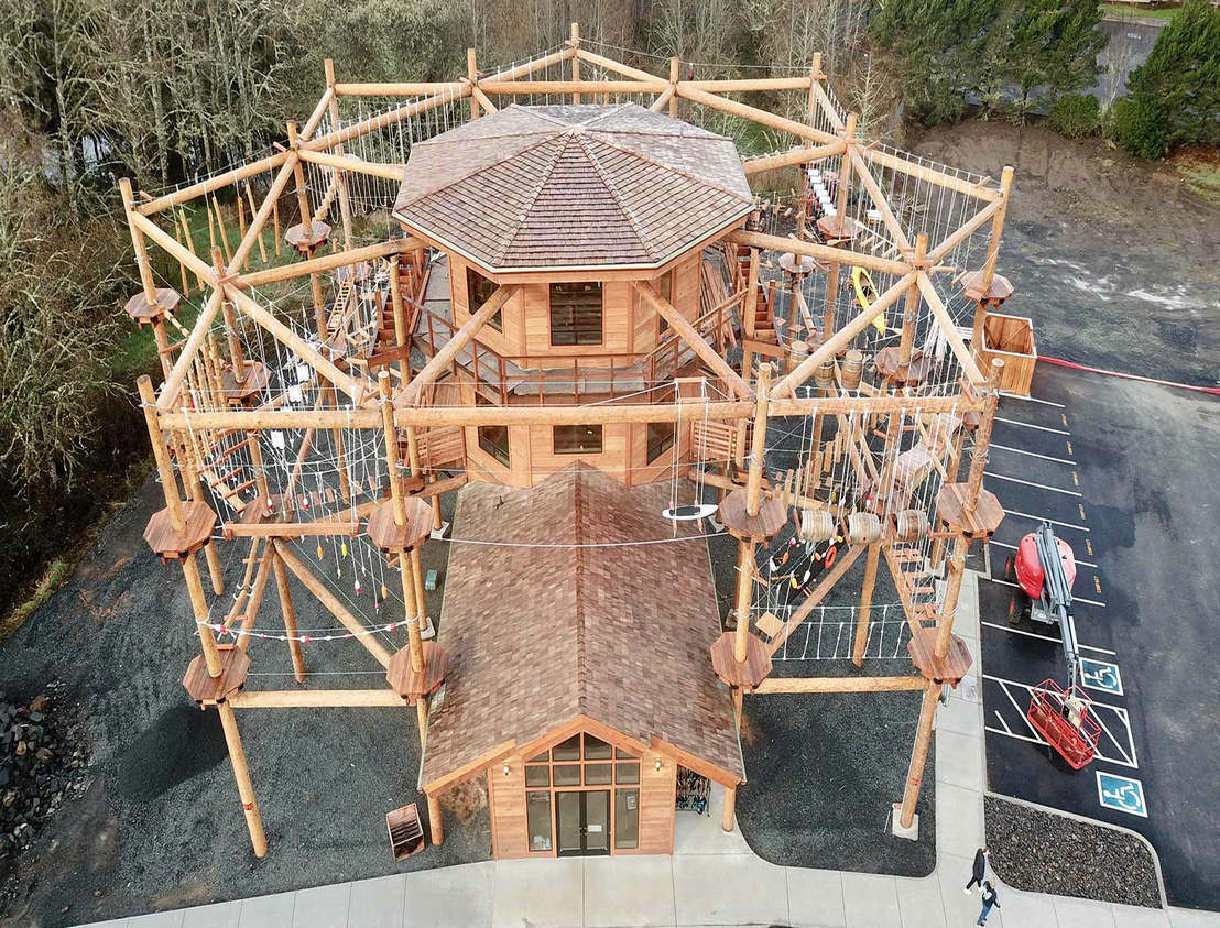 加拿大卡尔加里Calaway Park 木质高空拓展塔